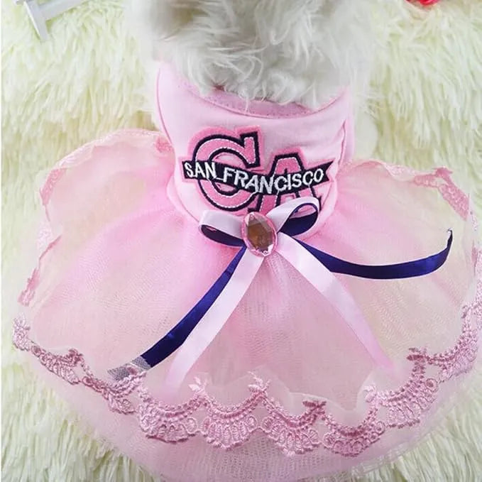 Petbroo Medium Size Cotton Dog Dress- Skirt Style, dog 0apparels