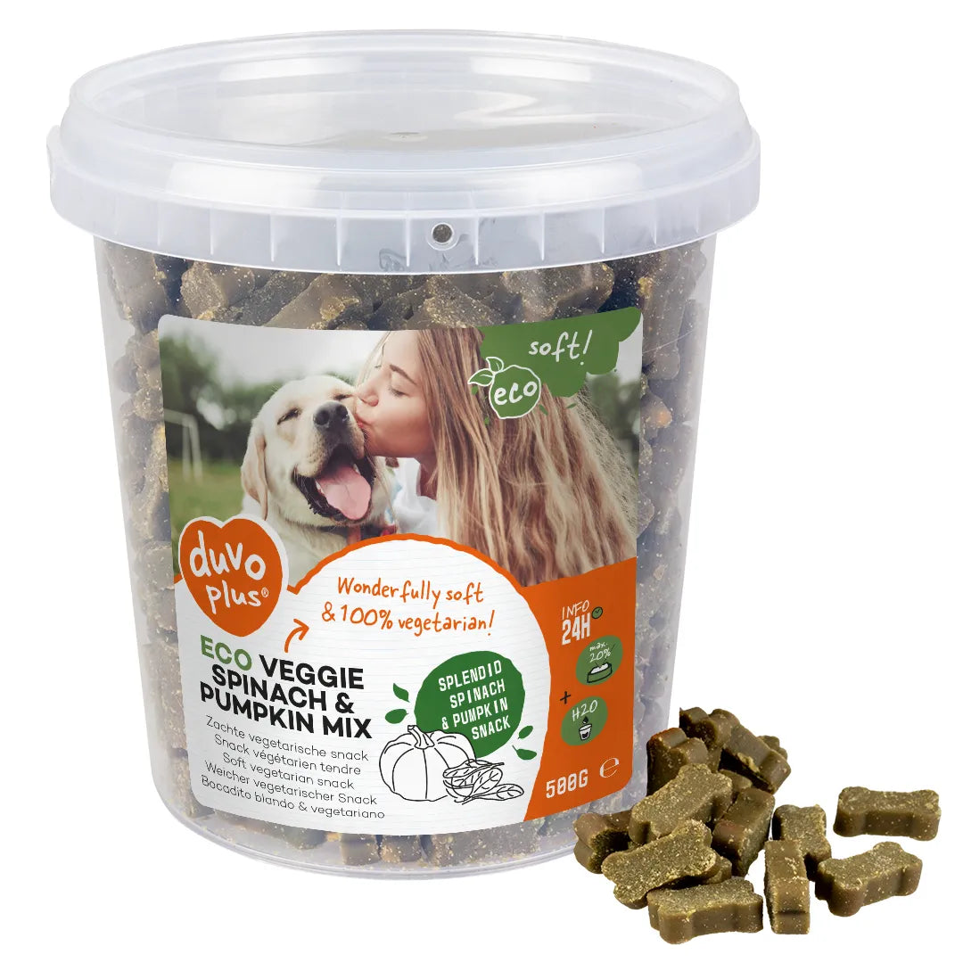Duvo+ - Eco veggie- SPINACH AND PUMKIN MIX-500g dog treats
