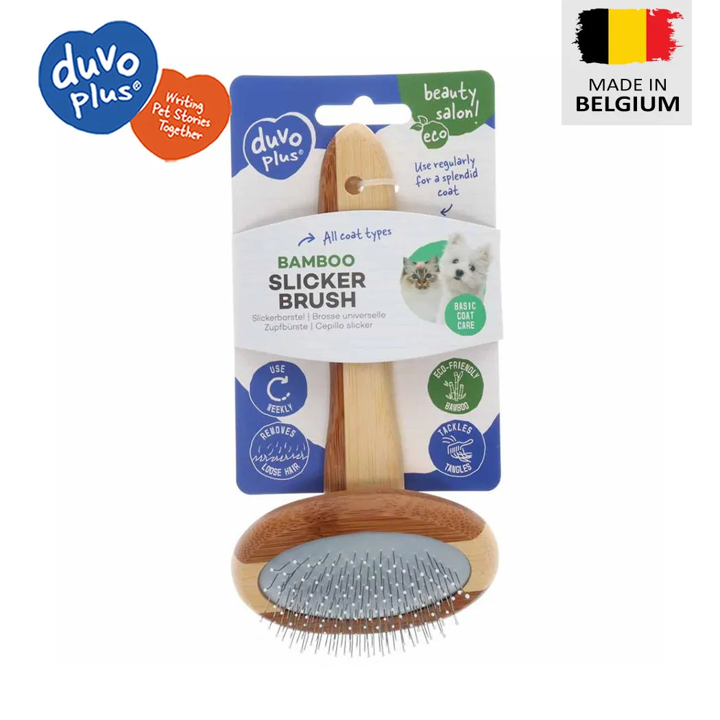 Duvo+ Bamboo slicker brush - grooming tools