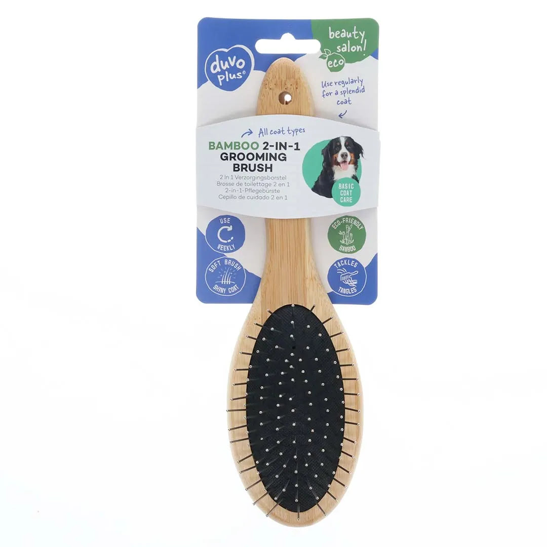 Duvo+ 2 in 1 grooming brush large- grooming tools