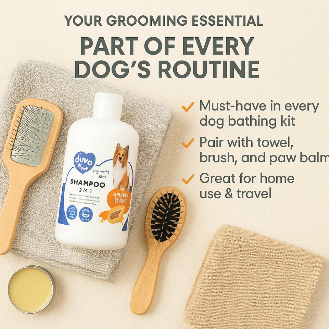 Duvo+- shampoo 2 in 1 - dog shampoo- pet grooming