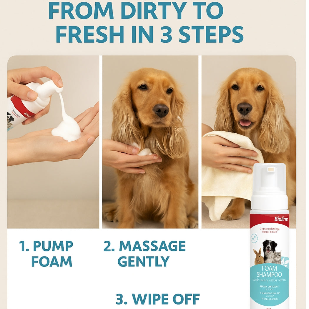 Bioline Foam Shampoo -250g - pet grooming