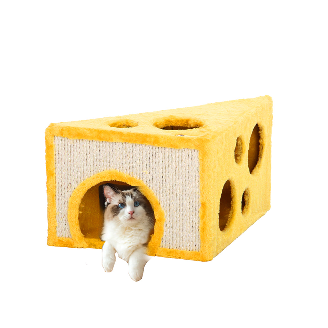Catry cheezy paws palace cat house with scratcher
