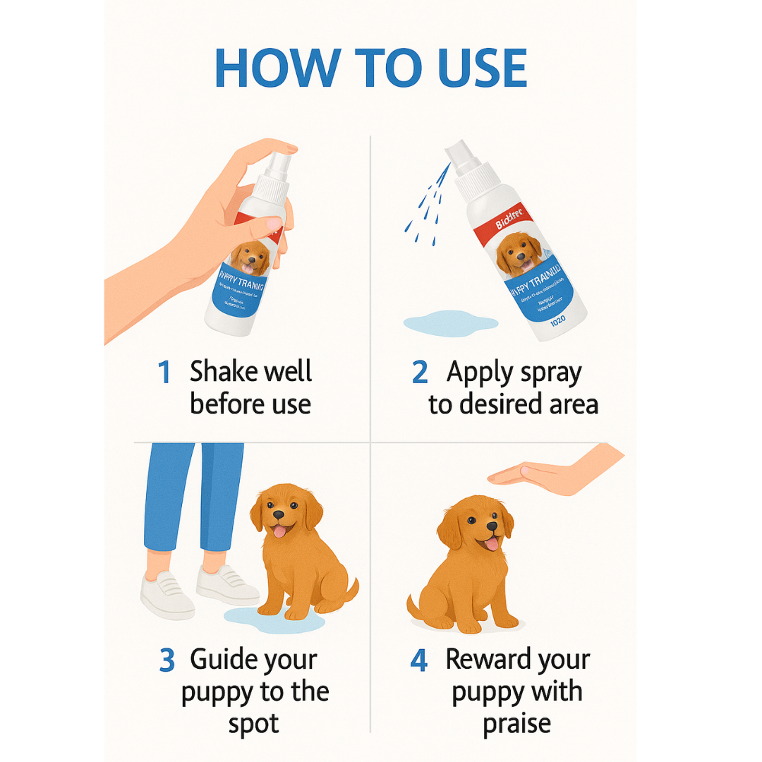 Puppy Training Spray 50ml, Puppy Toilet Training Spray, White - pet grooming