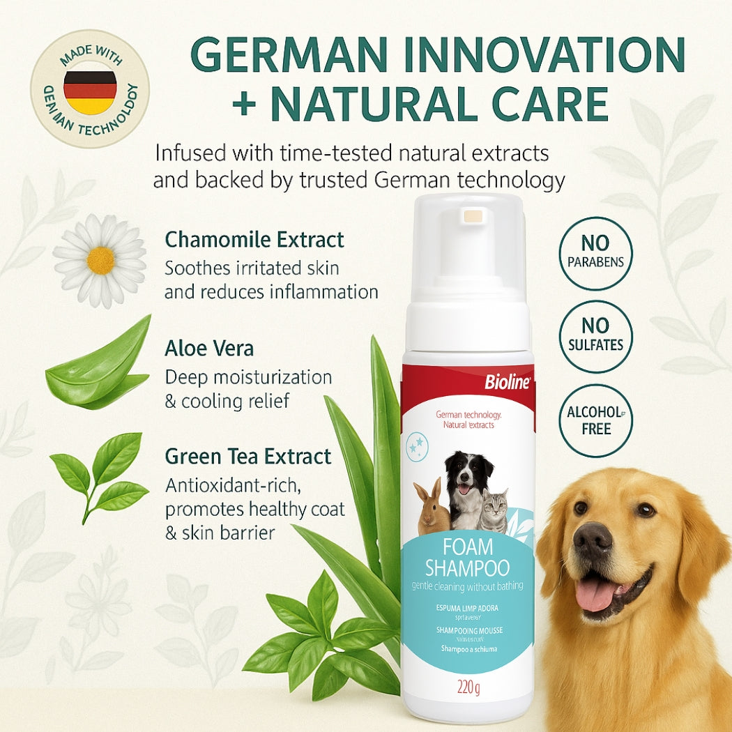 Bioline Foam Shampoo -250g - pet grooming
