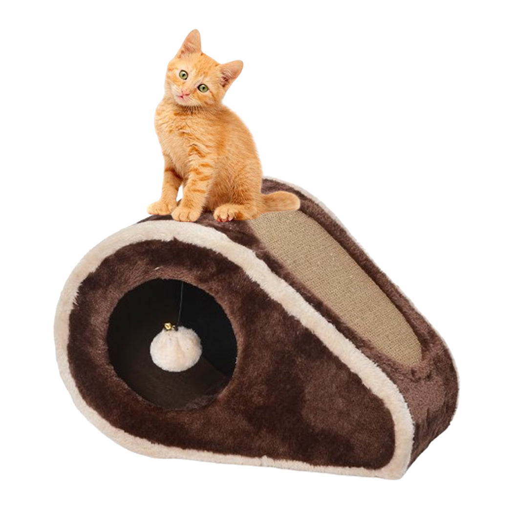 Catry CozyPod Cat Hideaway with Scratcher