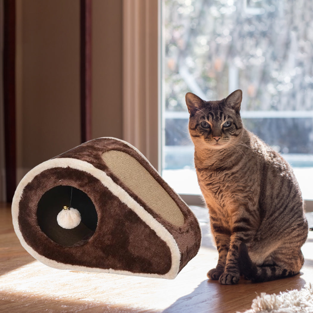Catry CozyPod Cat Hideaway with Scratcher