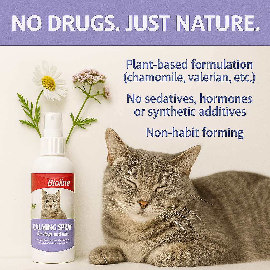 Bioline calming spray for dogs and cats -120ml