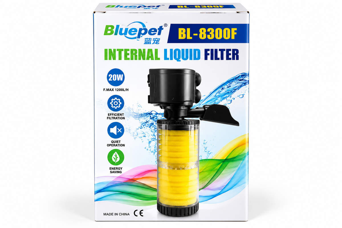 Bluepet BL-8300F Internal Aquarium Filter – 20W, 1200 L/H