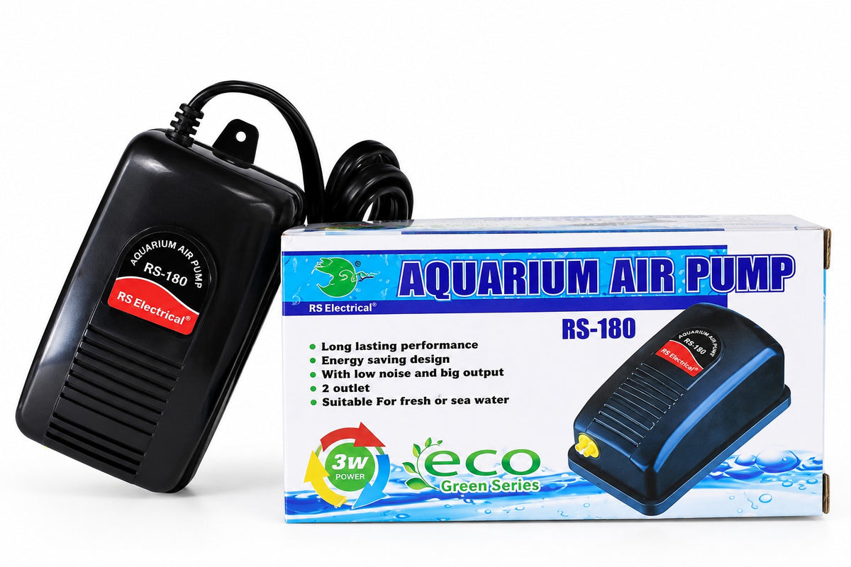 RS Electrical RS-180 Aquarium Air Pump – 3W, 2 Outlets