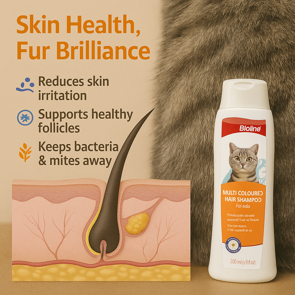 Multi-Coloured Hair Shampoo for Cats 200 ml