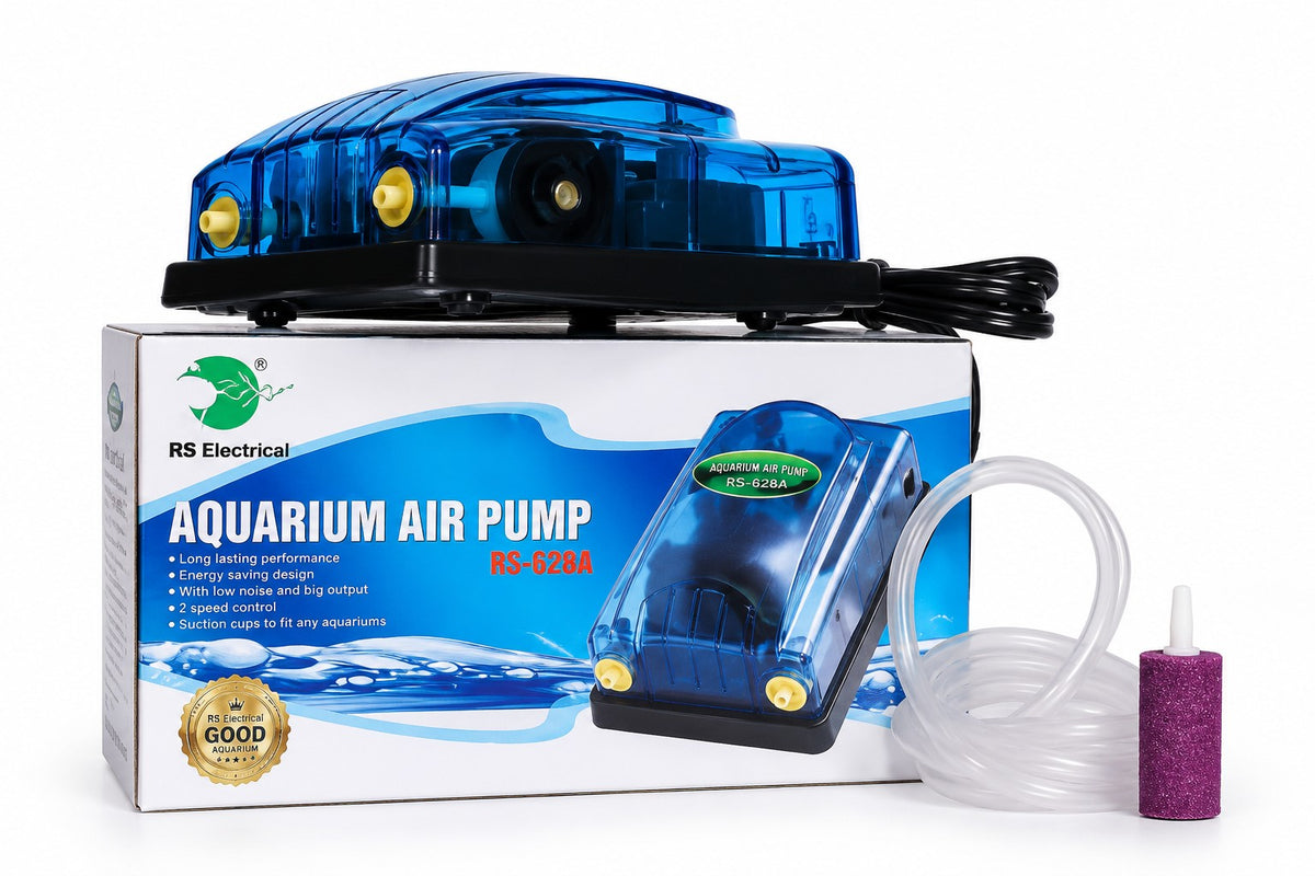 RS Electrical RS-628A Aquarium Air Pump – 5W, 3.5 L/Min, 2 Outlets