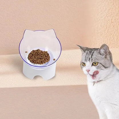Petbroo raised feeding bowl suitable for cats, small puppies- pet feeding