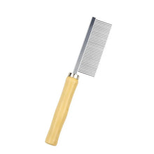 Petbroo steel comb with wooden handle- grooming brush-  grooming tools