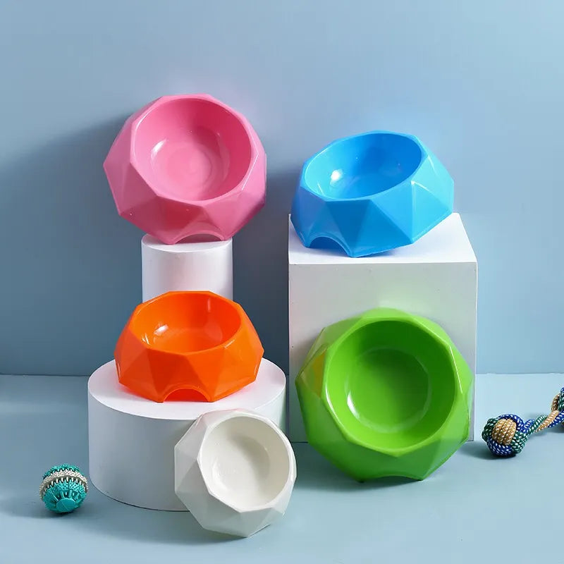 Petbroo crystal shaped stylish feeding bowl, suitable for cats, small puppies- pet feeding