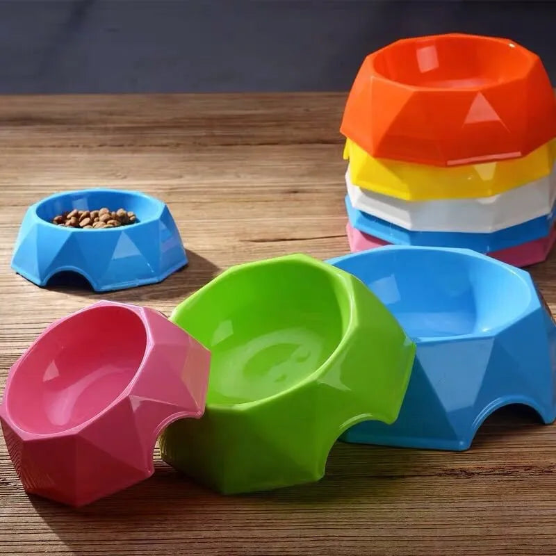Petbroo crystal shaped stylish feeding bowl, suitable for cats, small puppies- pet feeding