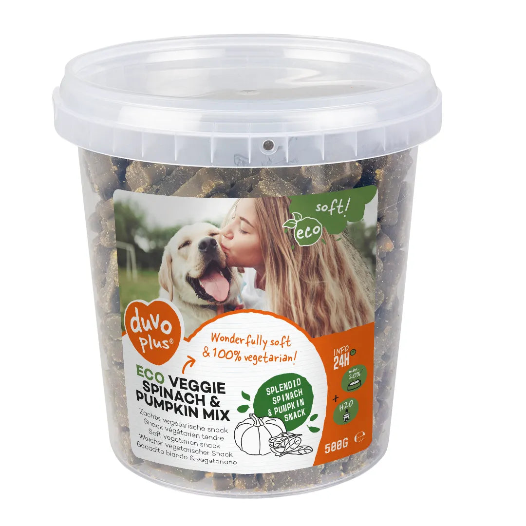 Duvo+ - Eco veggie- SPINACH AND PUMKIN MIX-500g dog treats