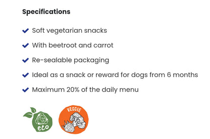 Duvo+ - Eco veggie- SPINACH AND PUMKIN MIX-500g dog treats