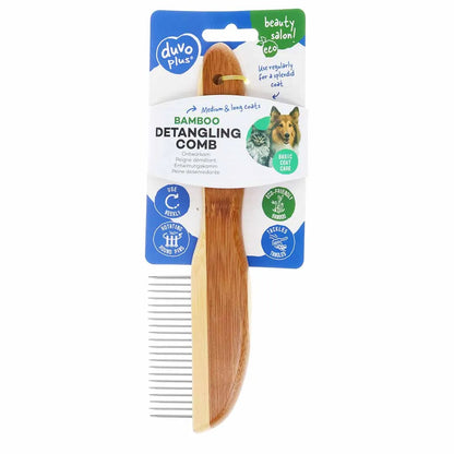Duvo+ Bamboo Detangling comb 31 pins -  grooming tools