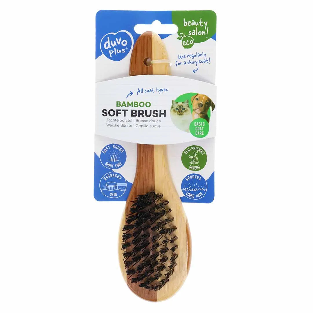 Duvo + soft bristled brush -  grooming tools