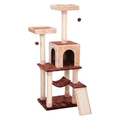 Catry Multi-Level Cat Tower with Hammock, Condo & Scratcher - cat scratcher