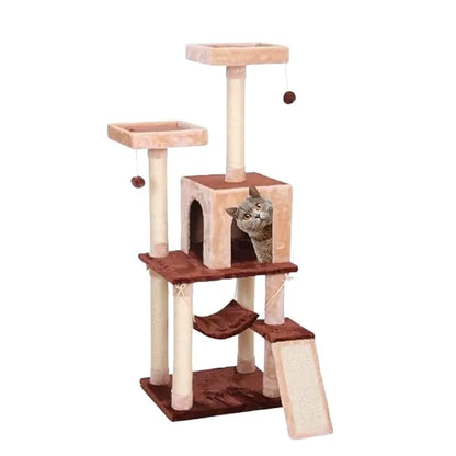 Catry Multi-Level Cat Tower with Hammock, Condo & Scratcher - cat scratcher
