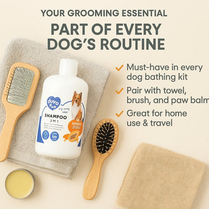 Duvo+- shampoo 2 in 1 - dog shampoo- pet grooming