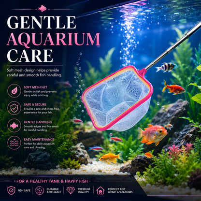 Telescopic Aquarium Fish Net LARGE SIZE, Extendable 53-110 cm