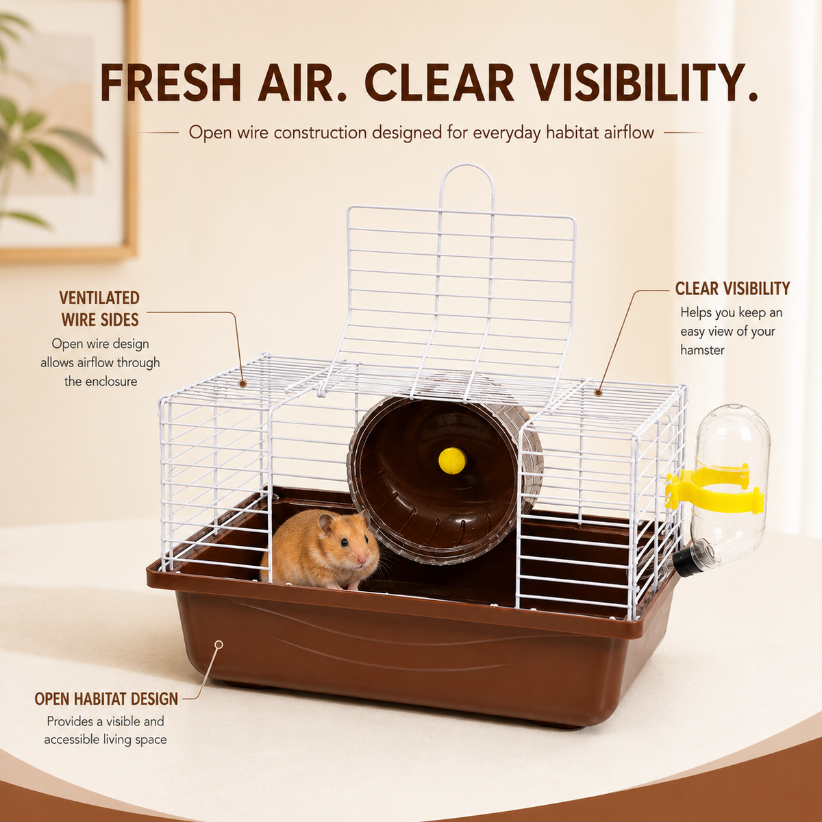 Petbroo Airnest Hamster Cage 23x17x15 cm