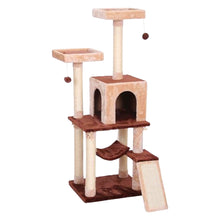 Catry Deluxe Castle Cat Tree with Hammock, Scratching Ramp & Dual Perches