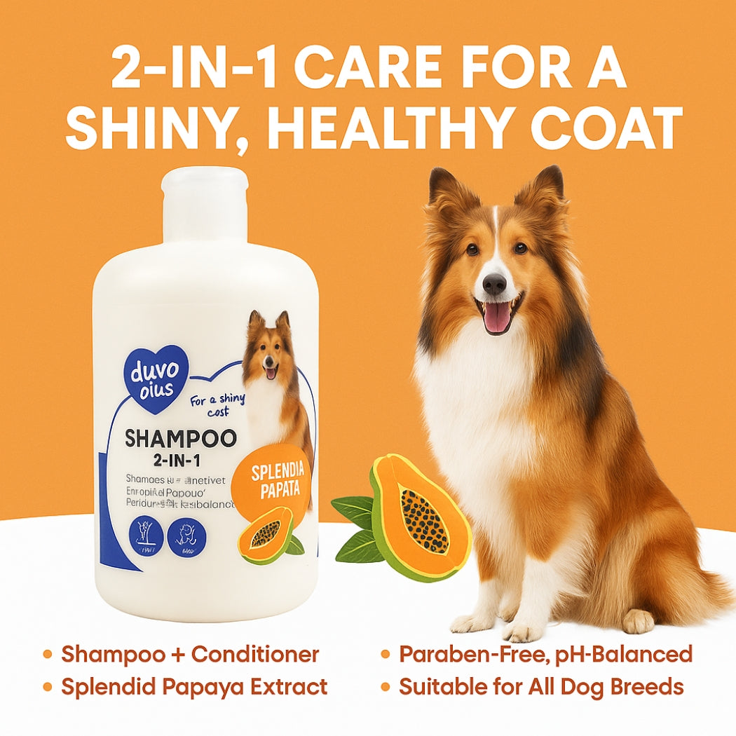 Duvo+- shampoo 2 in 1 - dog shampoo- pet grooming