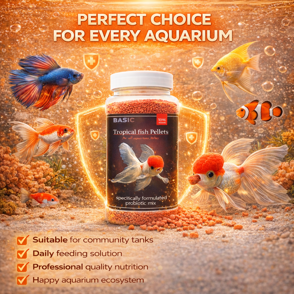 Tropical Fish Pellets with Probiotic Formula for All Aquarium Fish