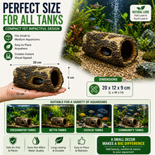 Natural Wood Design Ornament Hideout Aquarium Decoration Log Cave for Fish Tank
