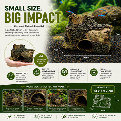 Aquarium Decoration Log Cave for Fish Tank