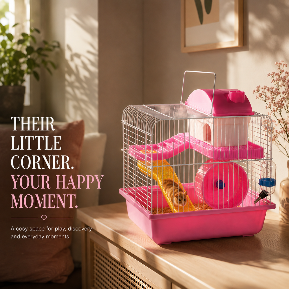Petbroo Homey Hamster Cage – 23 × 17 × 30 cm