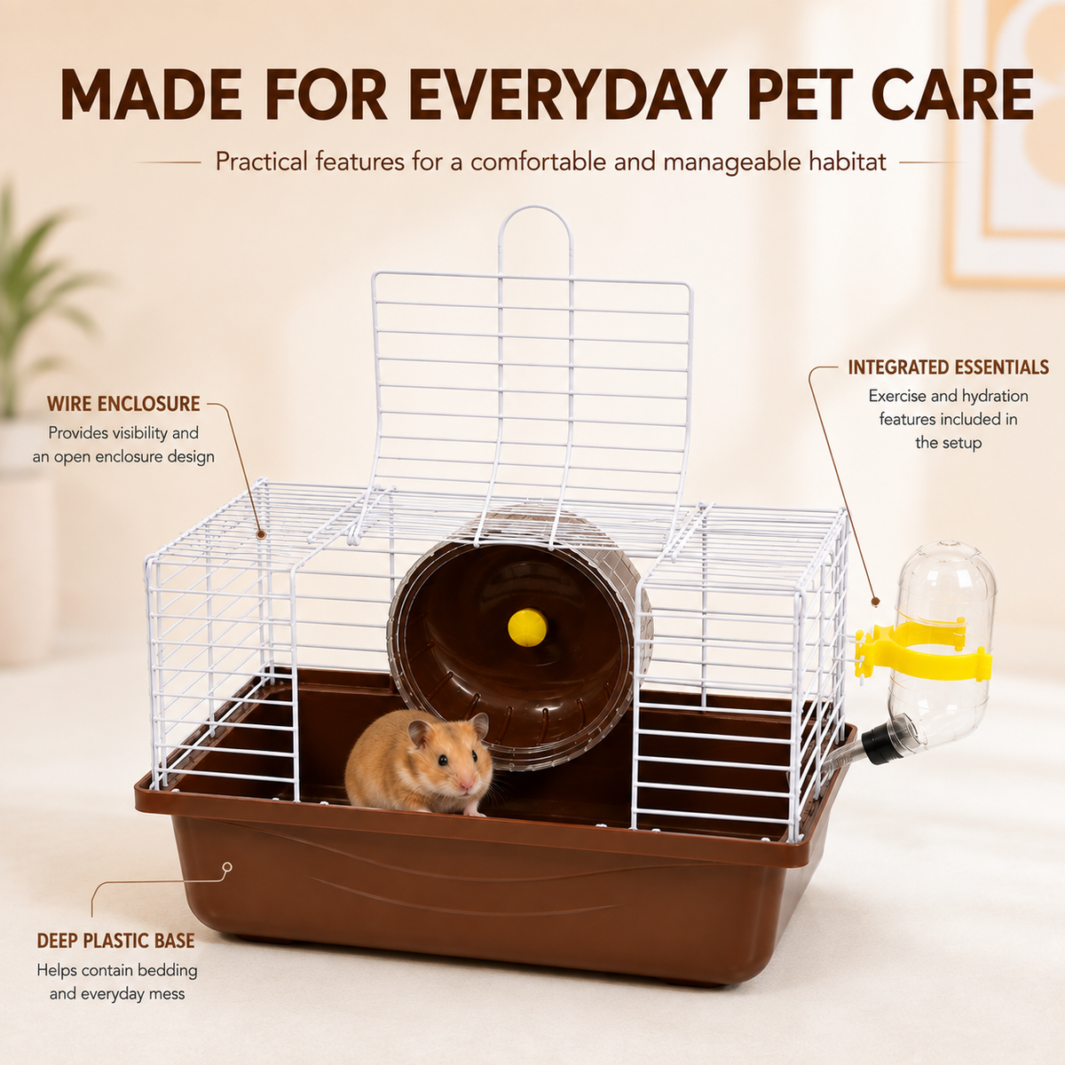 Petbroo Airnest Hamster Cage 23x17x15 cm
