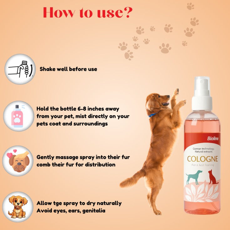 Bioline cologne scent 207 ml pet grooming