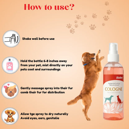 Bioline cologne scent 207 ml pet grooming