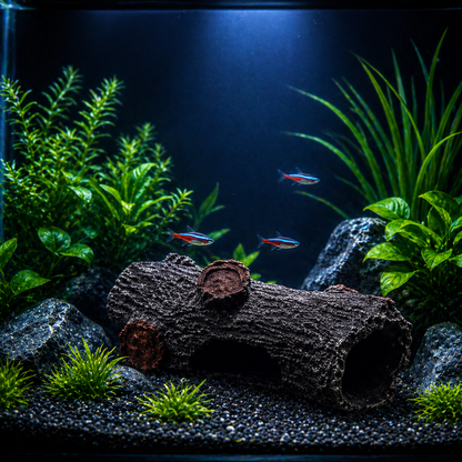 Aquarium Log Decoration Hollow Cave Ornament for Fish Tank