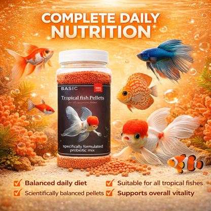 Tropical Fish Pellets with Probiotic Formula for All Aquarium Fish