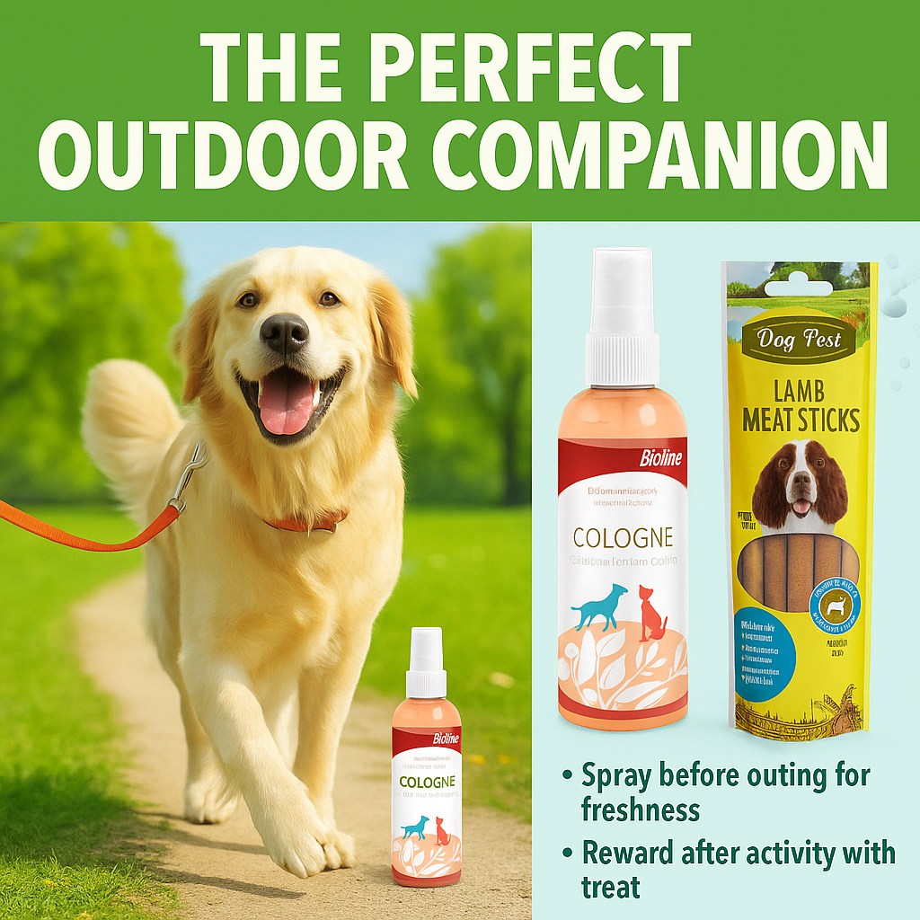 Everyday Freshness Combo – Cologne Spray + Small Treat = Good smell + reward treat