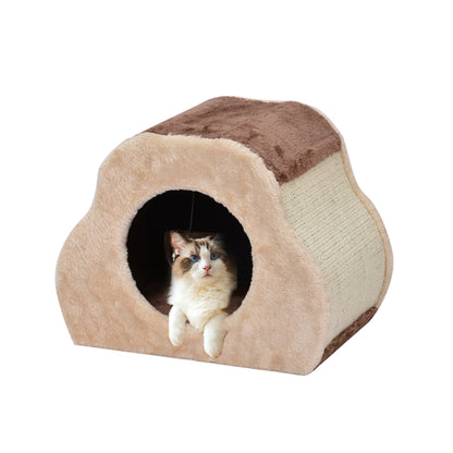 Catry Cozy Cave Cat House with Scratcher