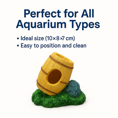 Natural Resin Hideout for Shrimp, Betta, Guppies & Small Fish 10×8×7 cm
