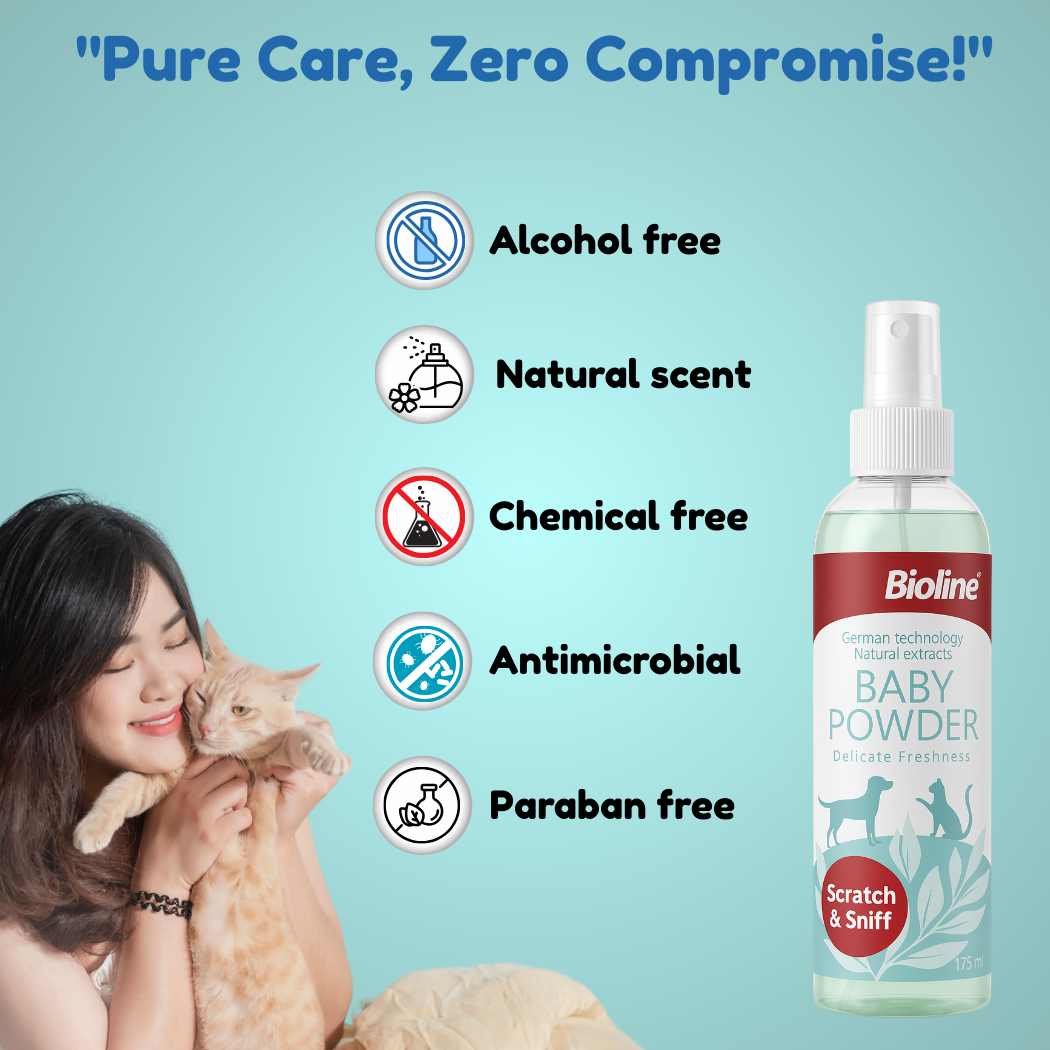 Bioline Baby powder scent-118 ml pet grooming