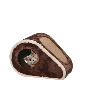 Catry CozyPod Cat Hideaway with Scratcher