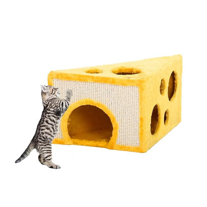 Catry Cheese Cat House with Scratcher - cat scratcher