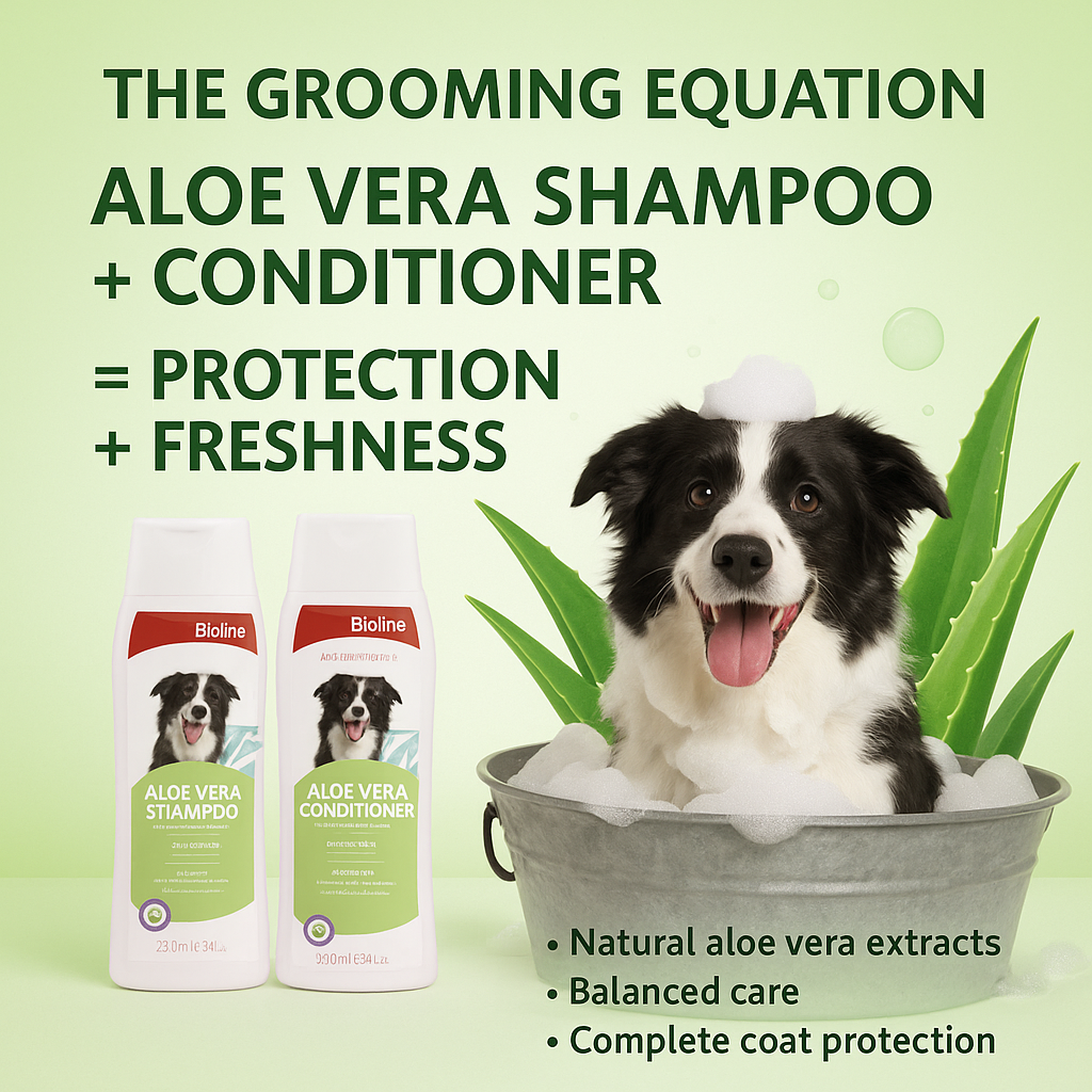 Quick Groom Pack – Aloe vera shampoo + Aloe vera conditioner = (Protection +Gentle Care)