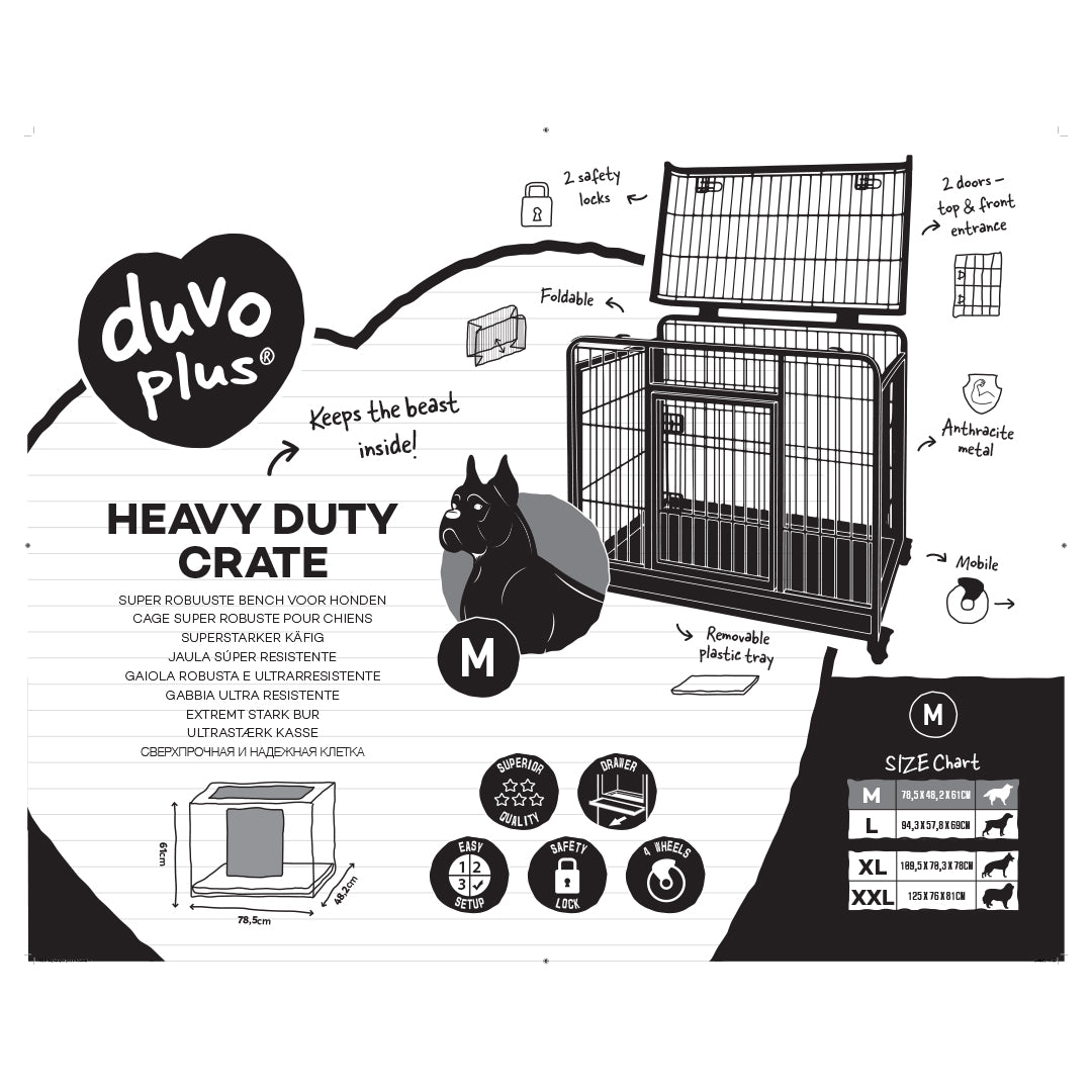 Duvo plus heavy duty crate - dog cage