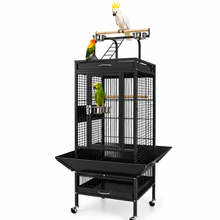 Premium Playtop Large Black Bird Cage 67×67×156 cm for Conure Cage A10