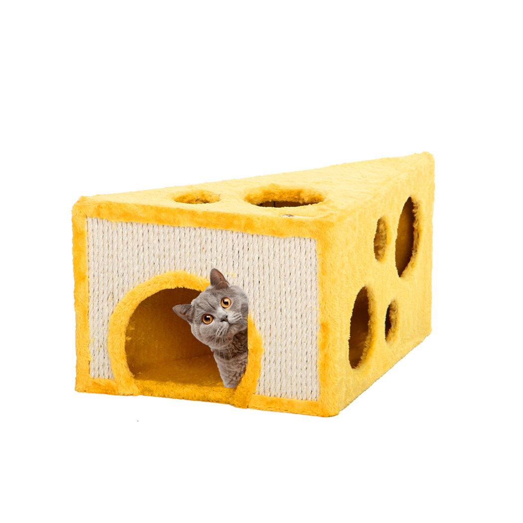 Catry cheezy paws palace cat house with scratcher